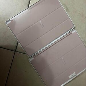 Two Apple Pink Tri-Fold Tablet Covers